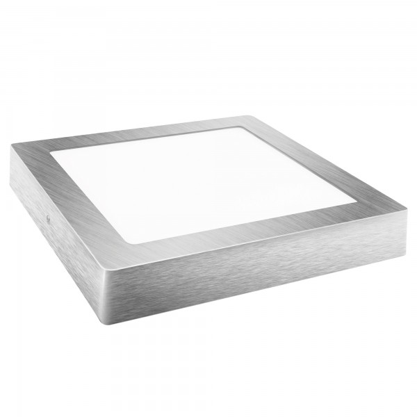 Downlight led superf.cuadr.plata 24w.cal
