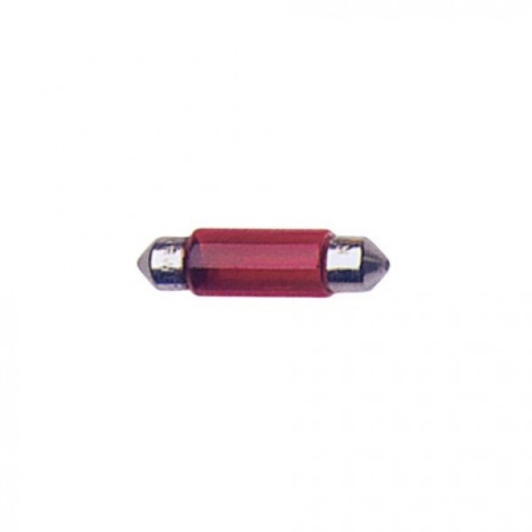 Lámpara Plafonier 12V T11X35 5W Sv8.5D Roja. Caja 10 uds