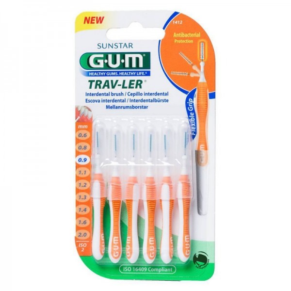GUM Trav-ler Interdent 1412 0,9mm 6 Unidades