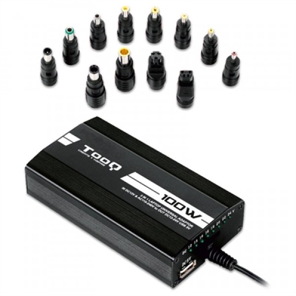 Tooq cargador portátil 100w 3en1 12 conectores