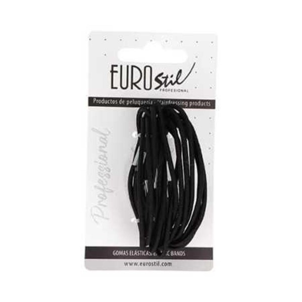 Eurostil colita negro negro gomas finas pack 1un