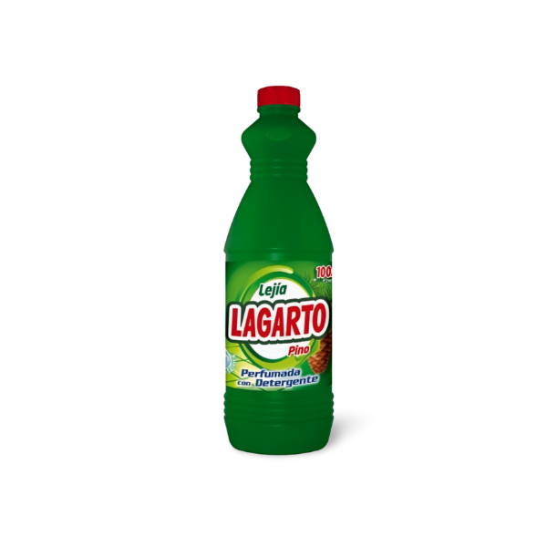 Lagarto lejía con detergente Pino