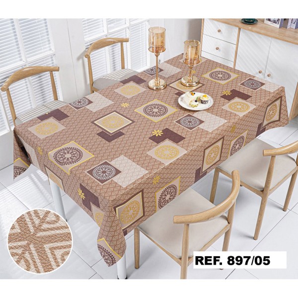 Rollo mantel master gold marrón 1,40 x 20 m
